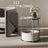 Round Side Table - Wood - Ebony Black
