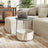 Round Side Table - Wood - Ebony Black