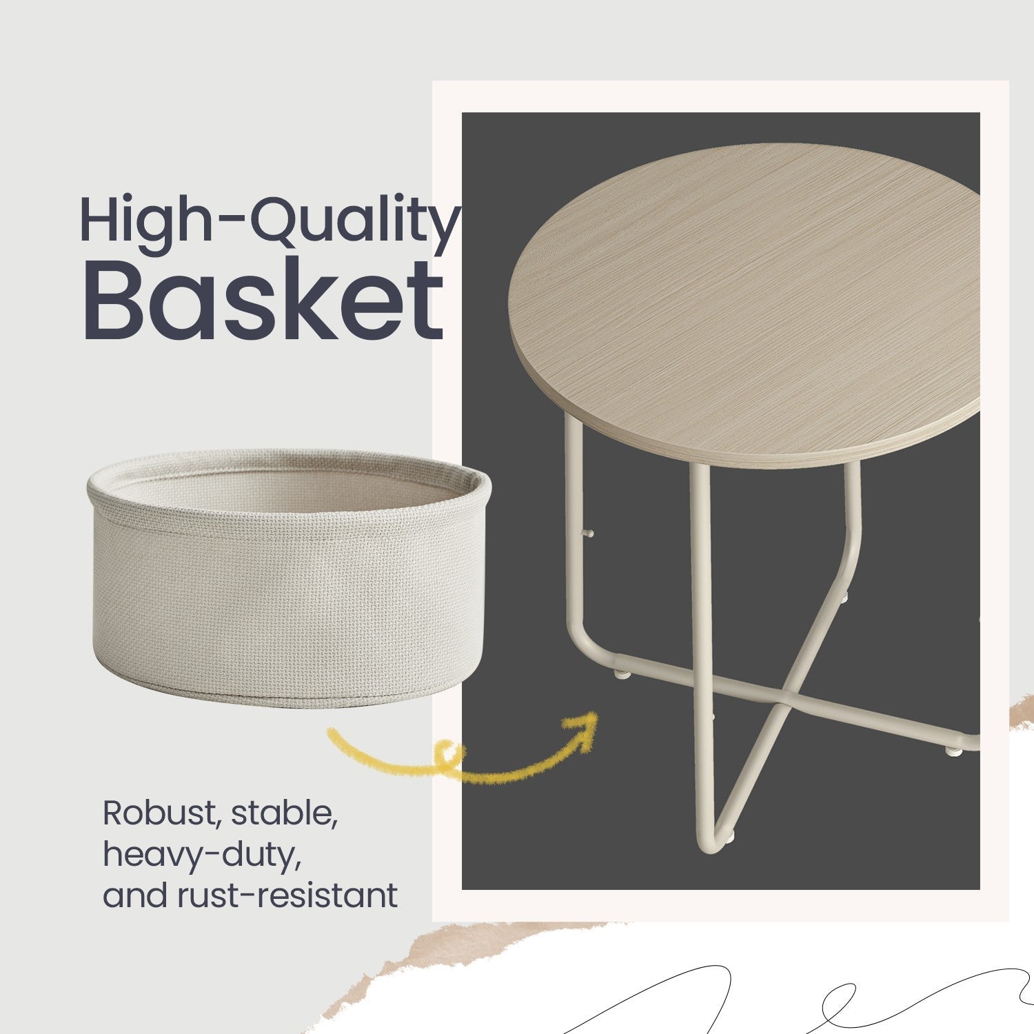 Round Side Table - Wood - Ebony Black