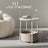 Round Side Table - Wood - Ebony Black