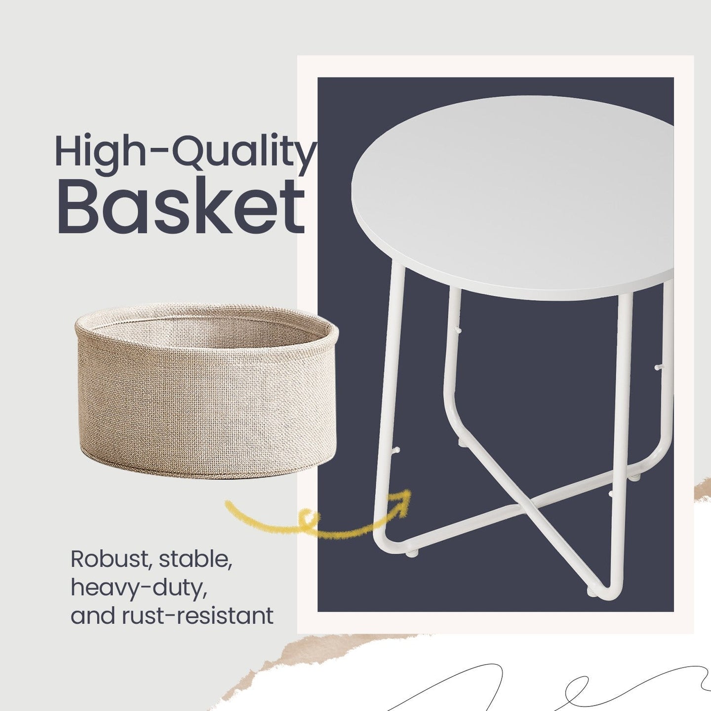 Round Side Table - Wood - Ebony Black