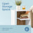 Side Table - Wood - Rustic Walnut and White - Versatile Open Storage