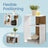 Side Table - Wood - Rustic Walnut and White - Versatile Open Storage