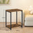 Side Table - Wood - Rustic Brown and Black - Versatile Design for Living Room