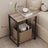 Side Table - Wood - Rustic Brown and Black - Versatile Design for Living Room
