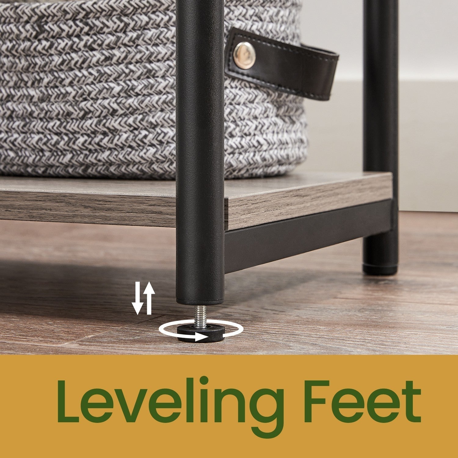 Side Table - Wood - Rustic Brown and Black - Versatile Design for Living Room