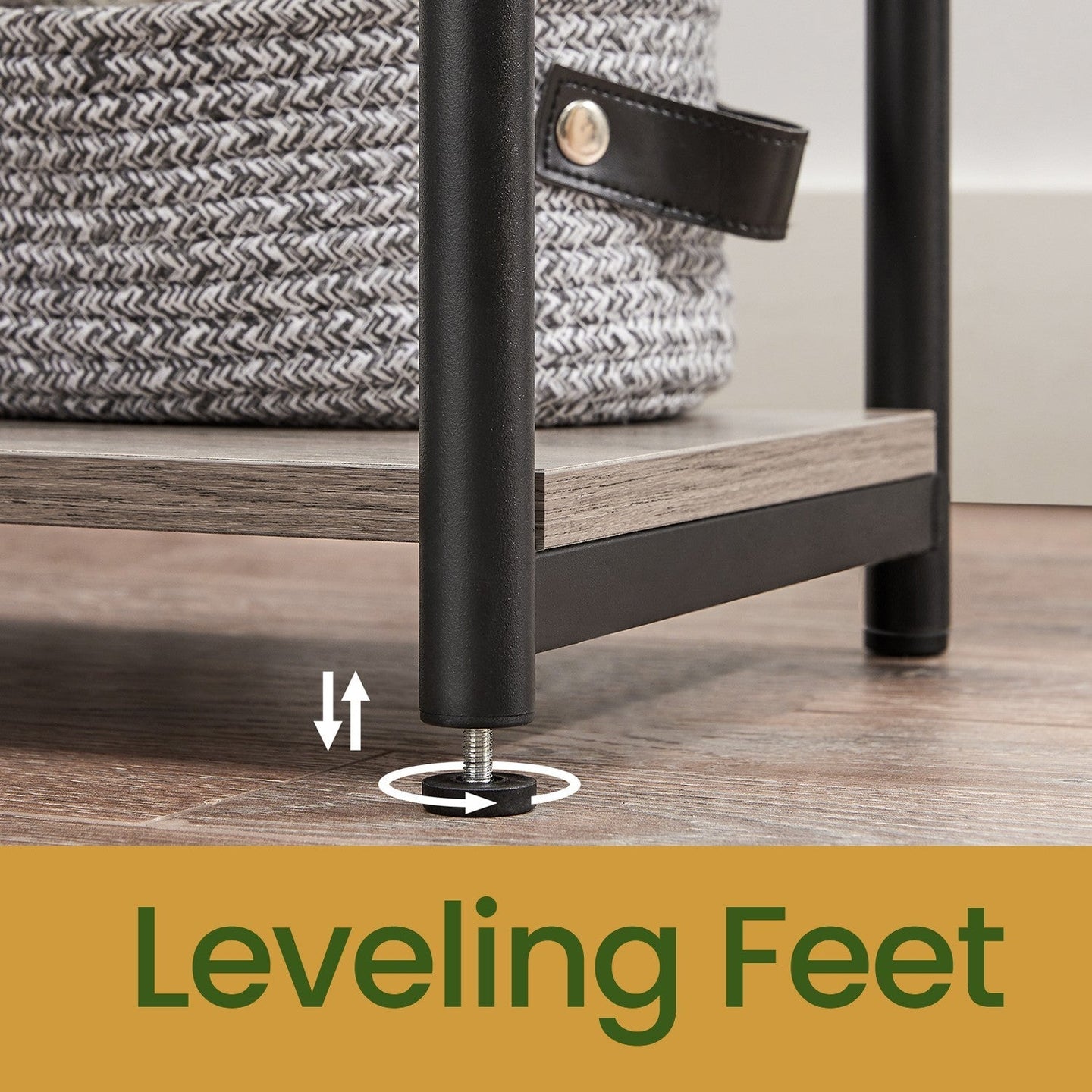 Side Table - Wood - Rustic Brown and Black - Versatile Design for Living Room