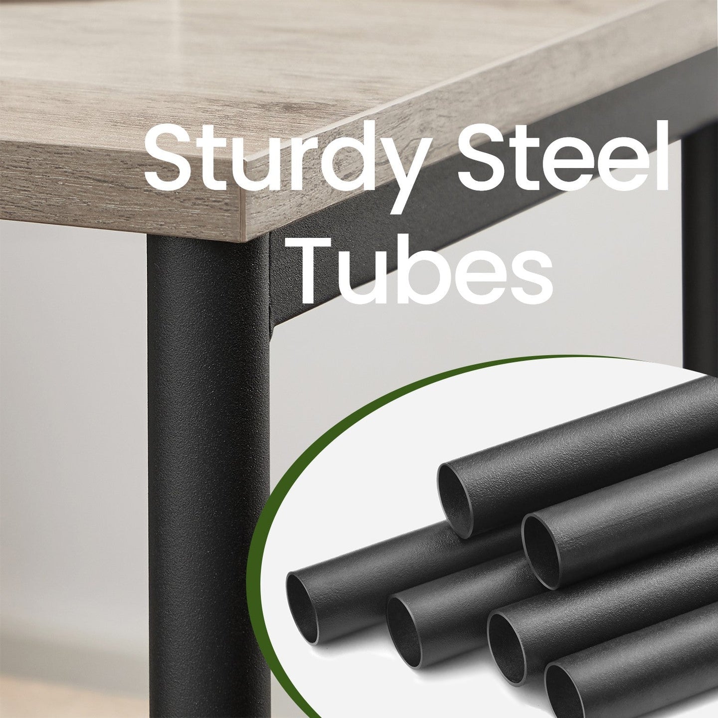 Side Table - Wood - Rustic Brown and Black - Versatile Design for Living Room