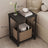 Side Table - Wood - Rustic Brown and Black - Versatile Design for Living Room