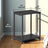 Set of 2 Side Tables - Wooden - Rustic Brown and Black - 2-Tier Design for Living Room and Bedroom