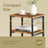 3-Tier End Table - Steel Frame - Rustic Brown - Versatile for Living Room