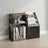 3-Tier End Table - Wood - Rustic Brown - Vinyl Record Storage for Up to 140 Albums
