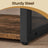 3-Tier End Table - Wood - Rustic Brown - Vinyl Record Storage for Up to 140 Albums