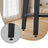 End Table - Metal - Black - Small Round with Bottom Shelf