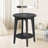 End Table - Metal - Black - Small Round with Bottom Shelf