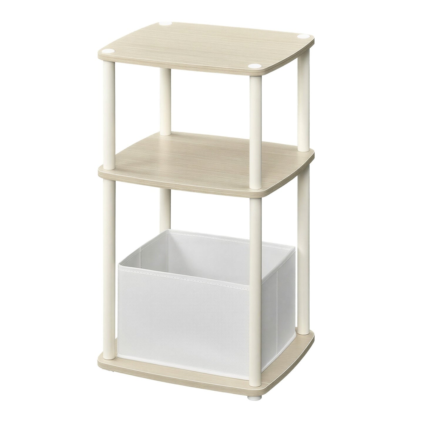 Superfast Toolless Assembly, Side Table - Wood and Steel - Beige