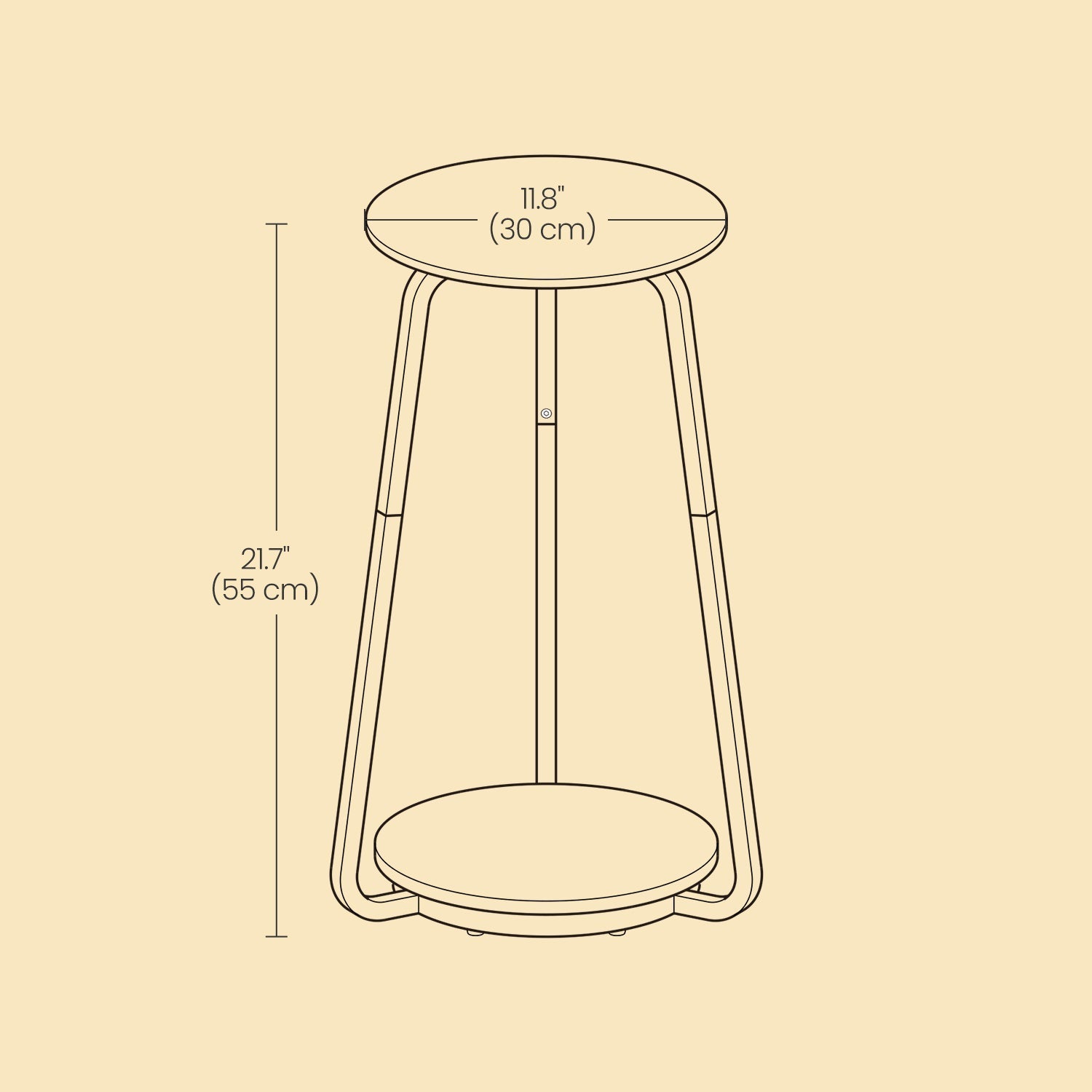 Round Side Table - Particleboard - Marble White