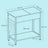 Slim Side Table - Wood - Rustic Brown and Black - Integrated Charging Station and Storage