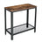 Narrow Side End Table - Iron - Rustic Brown