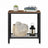 Narrow Side End Table - Iron - Rustic Brown