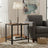 Narrow Side End Table - Iron - Rustic Brown