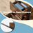 Narrow End Table - Wood - Rustic Brown - Featuring Charging Station and 2 Drawers
