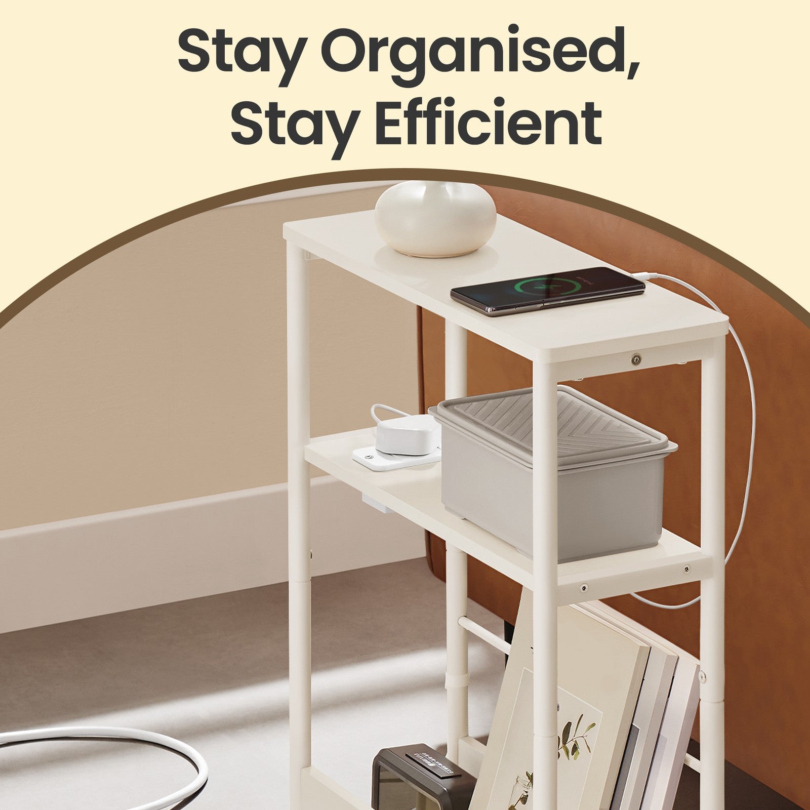 Slim End Table - Wood - Dark Finish