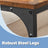 C-Shaped Sofa Table - Metal Frame - Rustic Brown and Black - Versatile End Table for Living Room and Bedroom