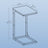 C-Shaped Sofa Table - Metal Frame - Rustic Brown and Black - Versatile End Table for Living Room and Bedroom
