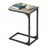 C-Shaped Sofa Table - Steel and Wood - Greige - with Metal Frame