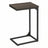 C-Shaped Sofa Table - Steel and Wood - Chestnut Brown