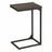 C-Shaped Sofa Table - Steel and Wood - Chestnut Brown