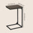 C-Shaped Sofa Table - Steel and Wood - Chestnut Brown