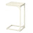 C-Shaped Sofa Table - Steel and Wood - White - with Metal Frame