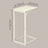 C-Shaped Sofa Table - Steel and Wood - White - with Metal Frame