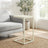 C-Shaped Sofa Table - Steel and Wood