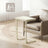 C-Shaped Sofa Table - Steel and Wood