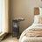 C-Shaped Side Table - Wood - Ebony Black - Features Fabric Storage Bag and Swivel Castors