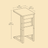 C-Shaped Side Table - Wood - Ebony Black - Features Fabric Storage Bag and Swivel Castors