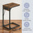 C-Shaped Side Table - 30L - Particleboard - 2 USB Ports