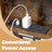 Slim Side Table - Wood - Rustic Brown and Black - Features Charging Station with 2 AC Outlets and 2 USB Outlets