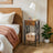 Bedside Table - Wood - Rustic Brown and Black - Tall Design with Drawer and Storage Shelf