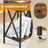 Bedside Table - Wood - Rustic Brown and Black - Tall Design with Drawer and Storage Shelf