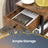 Nightstand - Wood - Rustic Brown and Black - Space-Saving with Drawer and 2 Storage Shelves