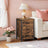 Nightstand - Wood - Rustic Brown and Black