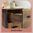 Nightstand - Wood - Rustic Brown and Black
