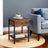 Nightstand - Metal - Rustic Brown