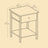 Nightstand - Metal - Rustic Brown