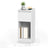 Nightstand - Wood - Cloud White - Slim Design with Charging Station and LED Light