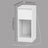 Nightstand - Wood - Cloud White - Slim Design with Charging Station and LED Light